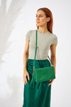 Vegan PU Leather Coral Springs Crossbody - Emerald Green