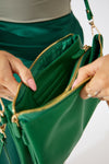 Vegan PU Leather Coral Springs Crossbody - Emerald Green