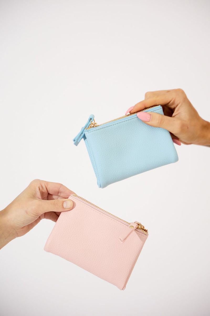 Vegan PU Leather Hamptons Wallet - Light Pink