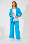 Vegan PU Leather Sandy Springs Crossbody - Light Blue
