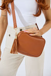 Vegan PU Leather Sandy Springs Crossbody - Tan