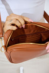 Vegan PU Leather Sandy Springs Crossbody - Tan