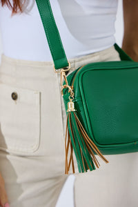 Vegan PU Leather Sandy Springs Crossbody - Emerald Green