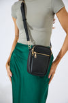 Vegan PU Leather Key West Phone Bag - Black