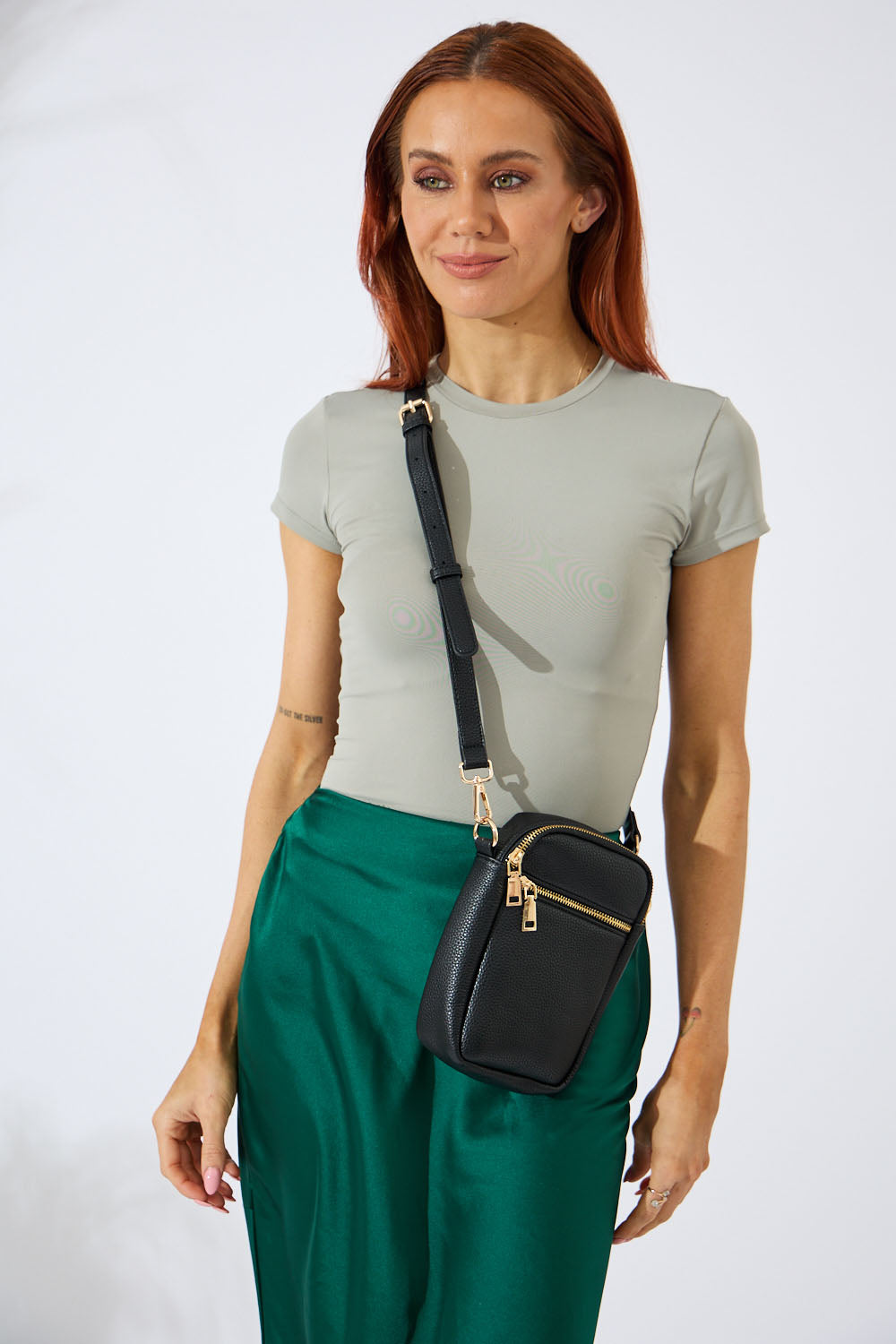 Vegan PU Leather Key West Phone Bag - Black
