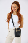 Vegan PU Leather Key West Phone Bag - Black
