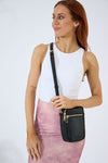 Vegan PU Leather Key West Phone Bag - Black