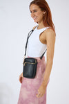 Vegan PU Leather Key West Phone Bag - Black