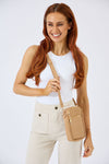 Vegan PU Leather Key West Phone Bag - Beige