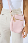 Vegan PU Leather Key West Phone Bag - Light Pink
