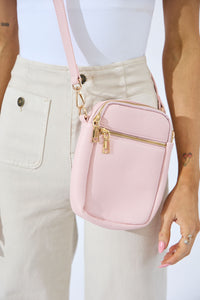 Vegan PU Leather Key West Phone Bag - Light Pink