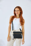 Vegan PU Leather Arizona Crossbody - Black