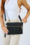 Vegan PU Leather Arizona Crossbody - Black