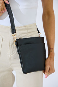 Vegan PU Leather Arizona Crossbody - Black