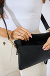 Vegan PU Leather Arizona Crossbody - Black