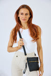 Vegan PU Leather Arizona Crossbody - Black