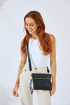 Vegan PU Leather Arizona Crossbody - Black