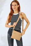 Vegan PU Leather Arizona Crossbody - Beige