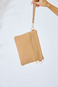 Vegan PU Leather Arizona Crossbody - Beige