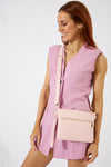 Vegan PU Leather Arizona Crossbody - Light Pink