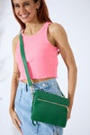 Vegan PU Leather Arizona Crossbody - Emerald Green