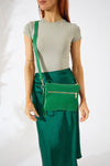 Vegan PU Leather Arizona Crossbody - Emerald Green