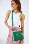 Vegan PU Leather Arizona Crossbody - Emerald Green