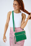 Vegan PU Leather Arizona Crossbody - Emerald Green