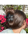 Claw Clip - Flower - Black