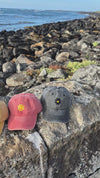 Vintage Washed Cap - 100% Cotton - Byron Bay - Flower - Lagoon