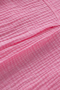 Barbados - Crinkle Cotton Vintage Washed Shirt - Pink