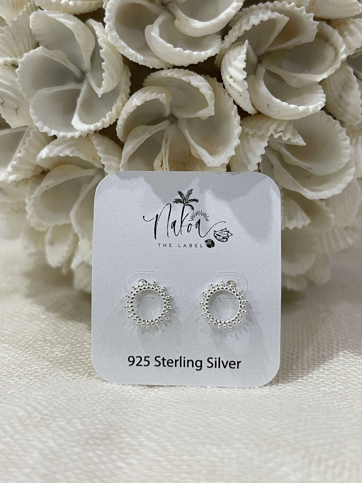Silver Sun Stud Earrings