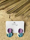 Tulum Abstract Clay Earrings - Leaves