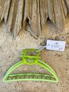 Claw Clip Metal - Lime Green Ombré - Half Moon