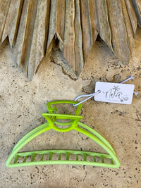 Claw Clip Metal - Lime Green Ombré - Half Moon