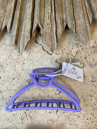 Claw Clip Metal - Grape - Half Moon