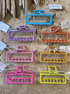 Claw Clip Metal - Yellow - Mini Rectangle