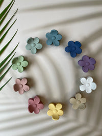 Claw Clip - Mini Flower - Blue