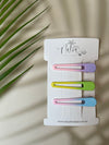 Hair Clip - Set of 3 - Pastel Ombré - Short