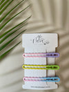 Hair Clip - Set of 3 - Pastel Ombré - Squiggles - Long