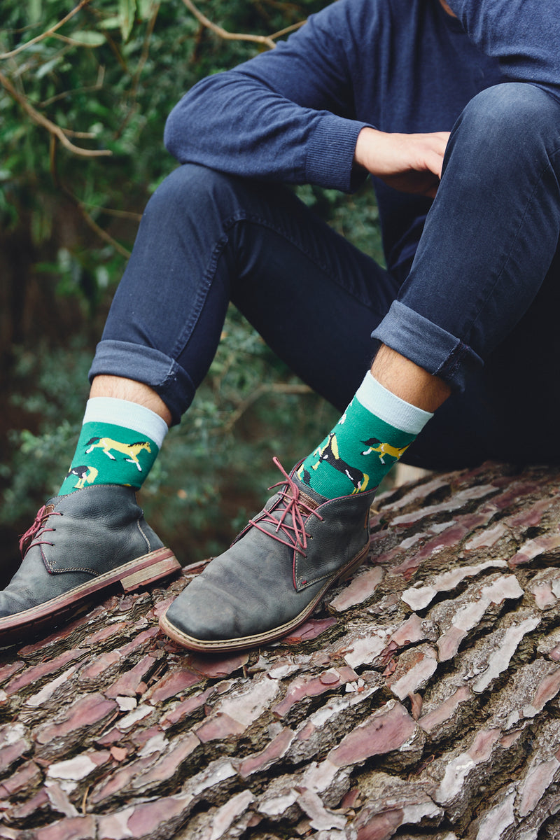 Sock ~ Horse ~ Green