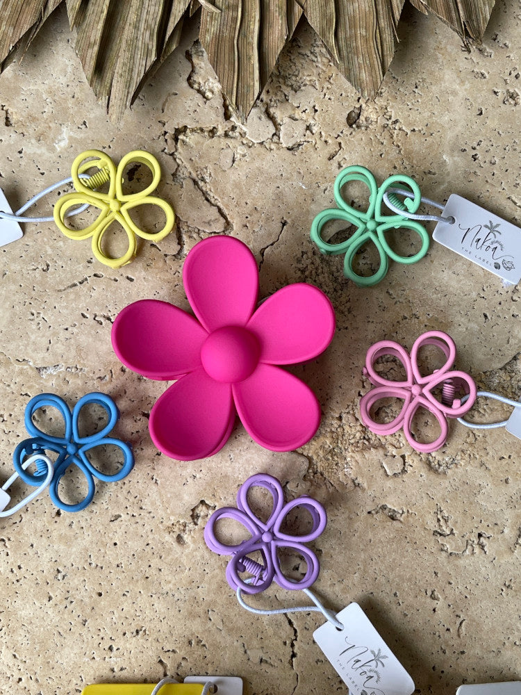 Claw Clip - Cut Out Flower - Pink