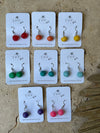 Resin Bead Hook Earrings - Haleiwa - Purple