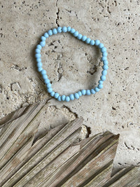 Glass Bead Bracelet - Kapolei - Light Blue