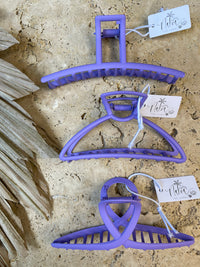Claw Clip Metal - Grape - Half Moon