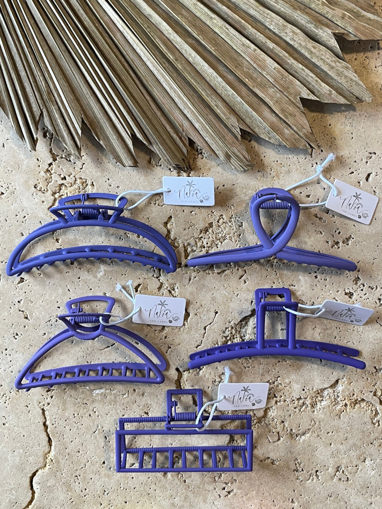 Claw Clip Metal - Purple - Classic Curve