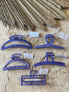 Claw Clip Metal - Purple - Crescent  Moon