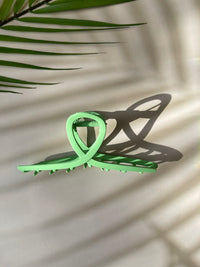 Claw Clip Metal - Lime Green - Loop