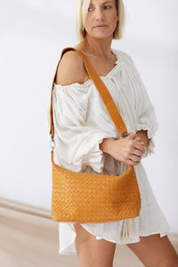 Lombok Woven Hobo Bag - Tan