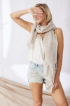 Marseille Linen Scarf - Natural